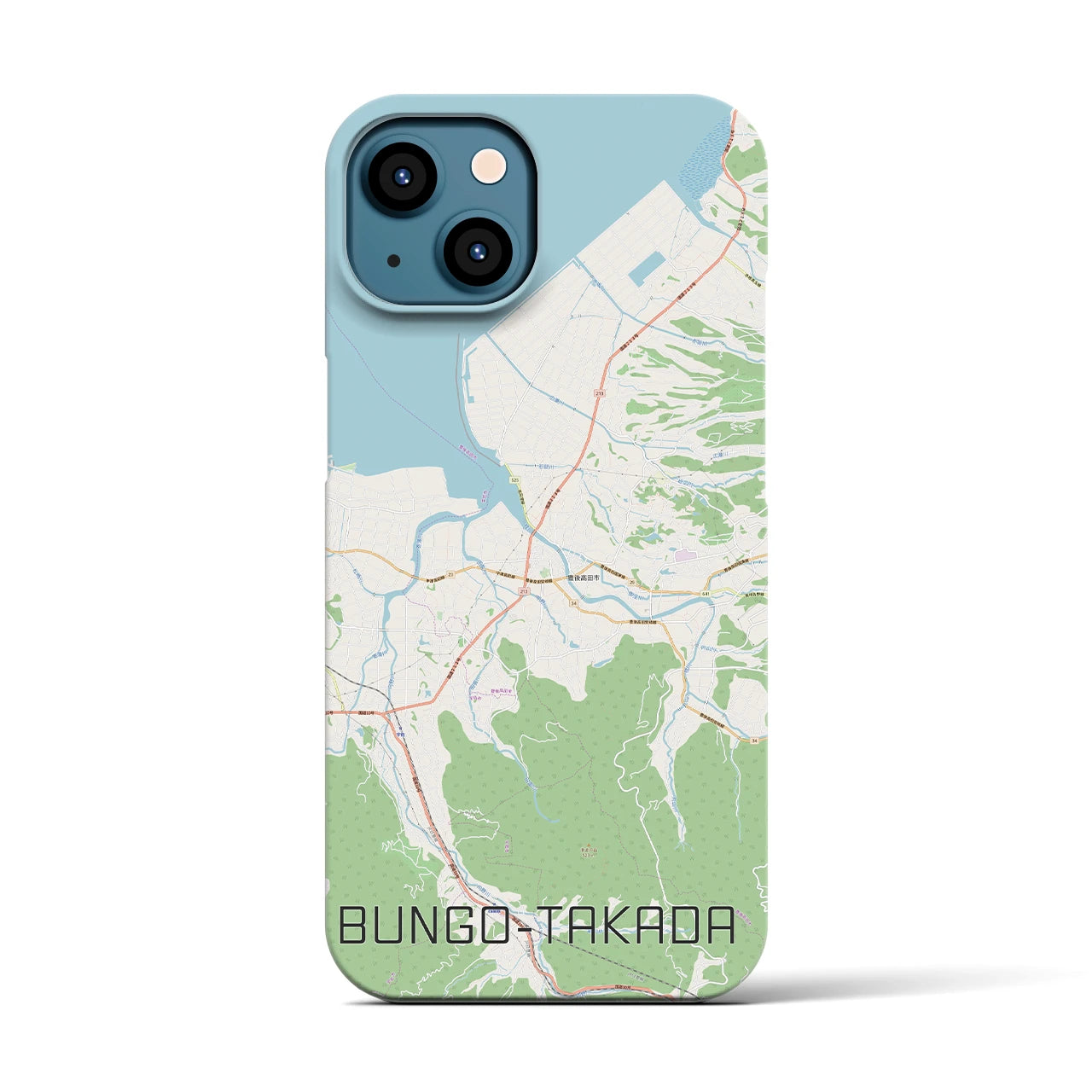 【豊後高田（大分県）】地図柄iPhoneケース（バックカバータイプ）