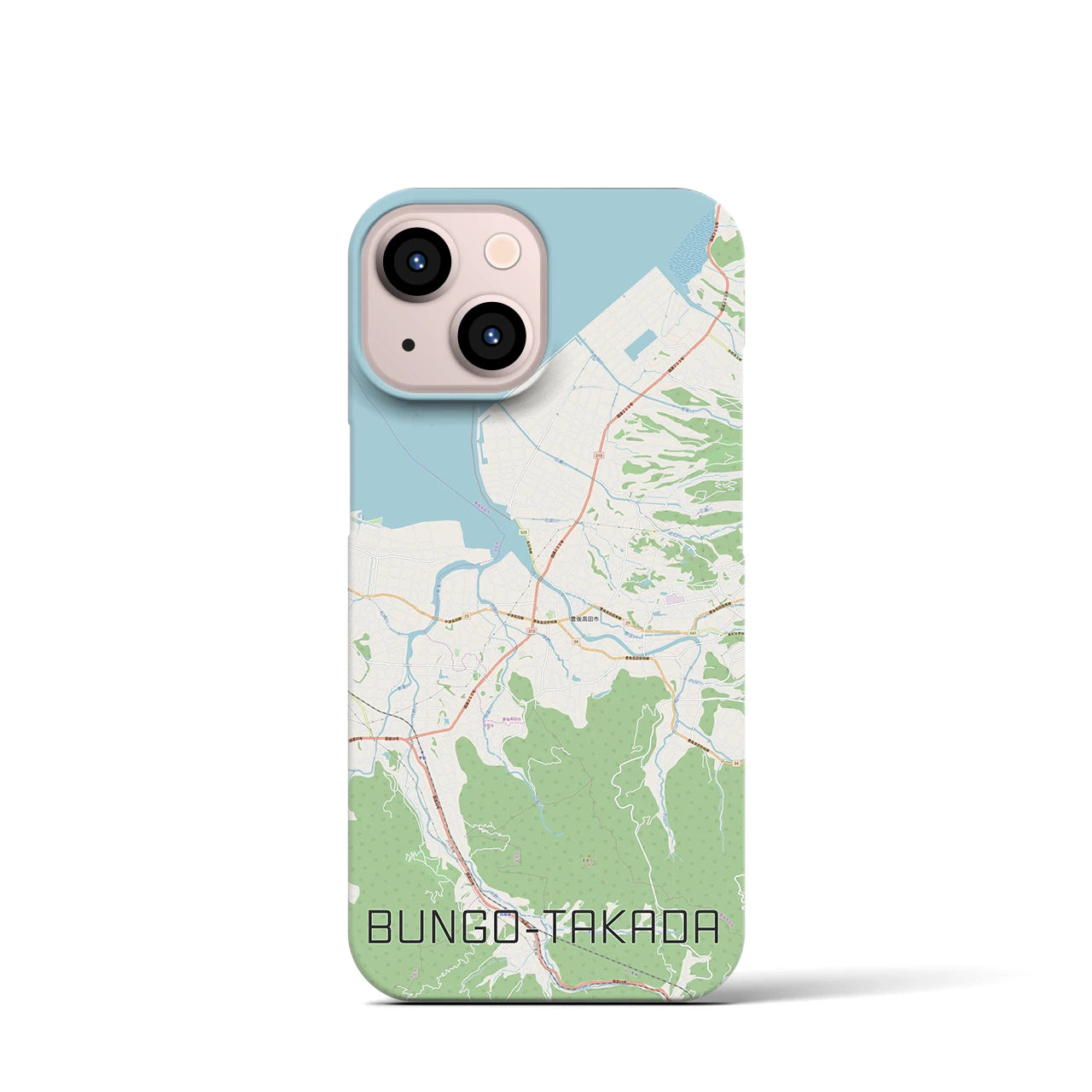 【豊後高田（大分県）】地図柄iPhoneケース（バックカバータイプ）