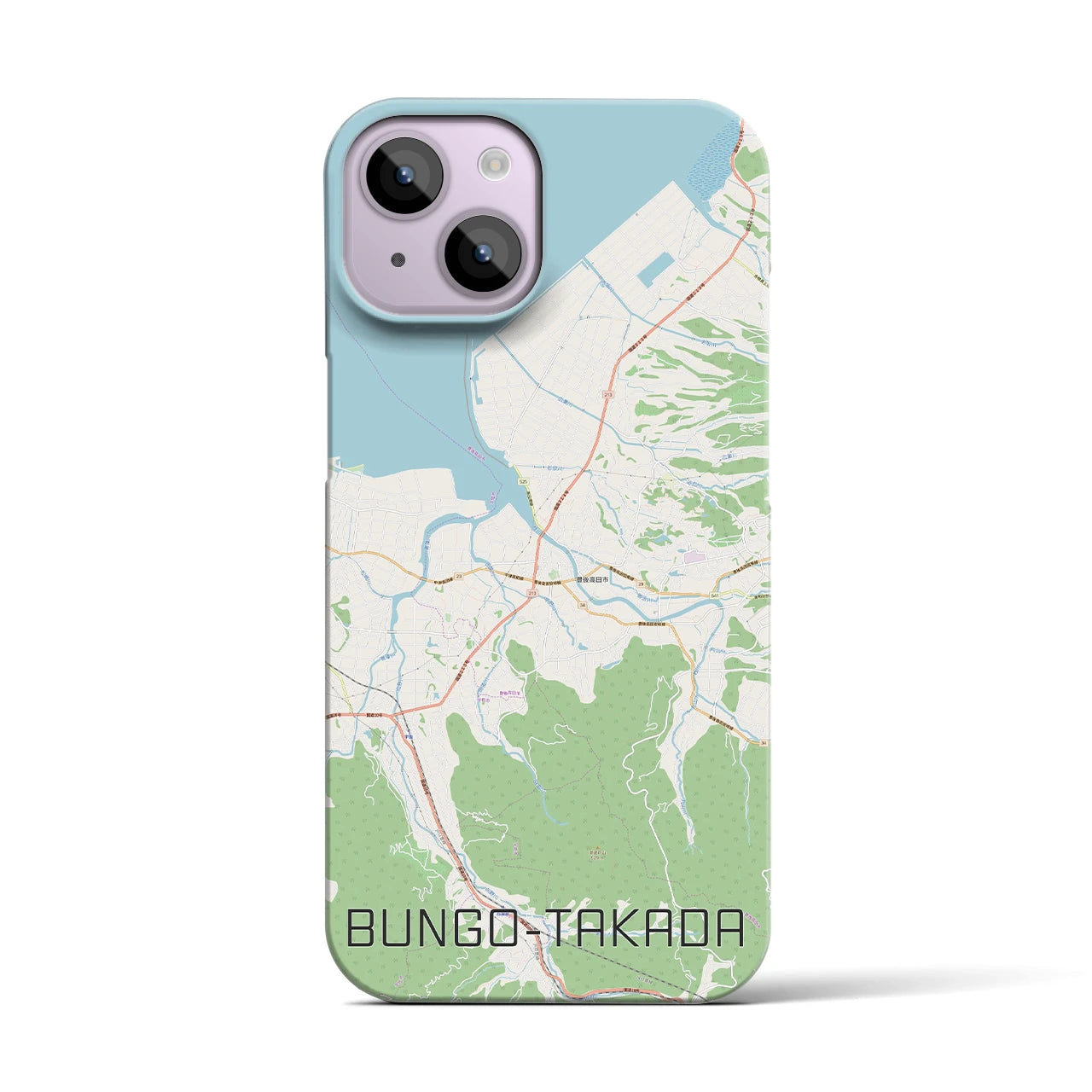 【豊後高田（大分県）】地図柄iPhoneケース（バックカバータイプ）