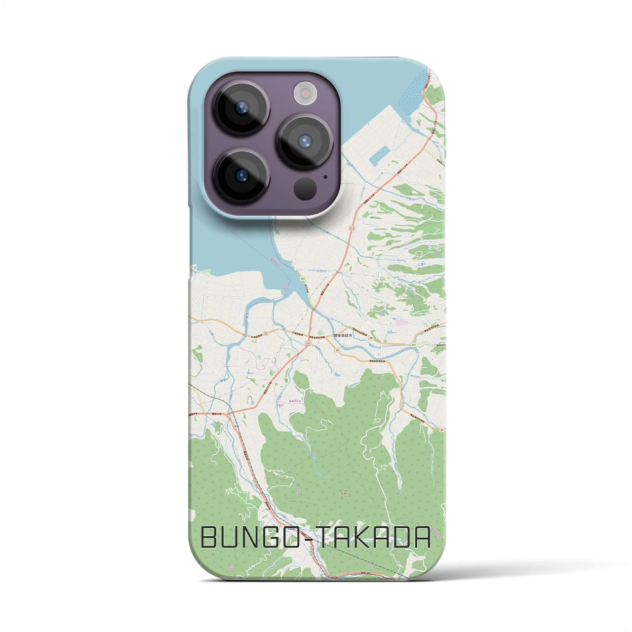 【豊後高田（大分県）】地図柄iPhoneケース（バックカバータイプ）