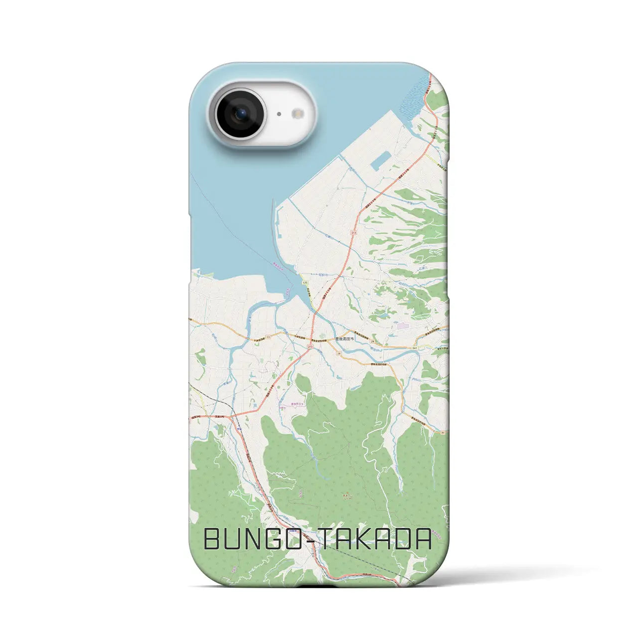 【豊後高田（大分県）】地図柄iPhoneケース（バックカバータイプ）