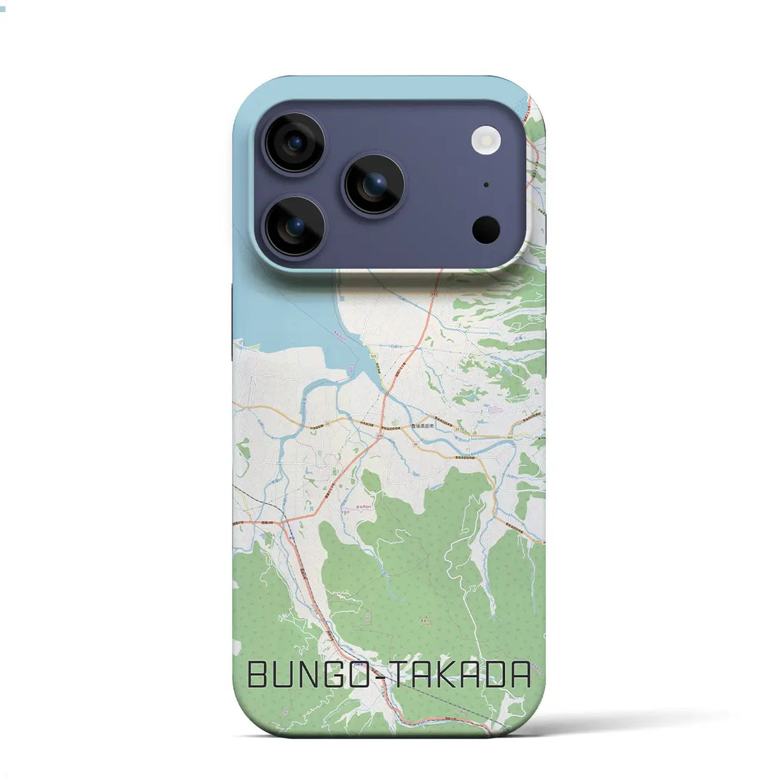 【豊後高田（大分県）】地図柄iPhoneケース（バックカバータイプ）ブラック・iPhone 17 Pro Max 用