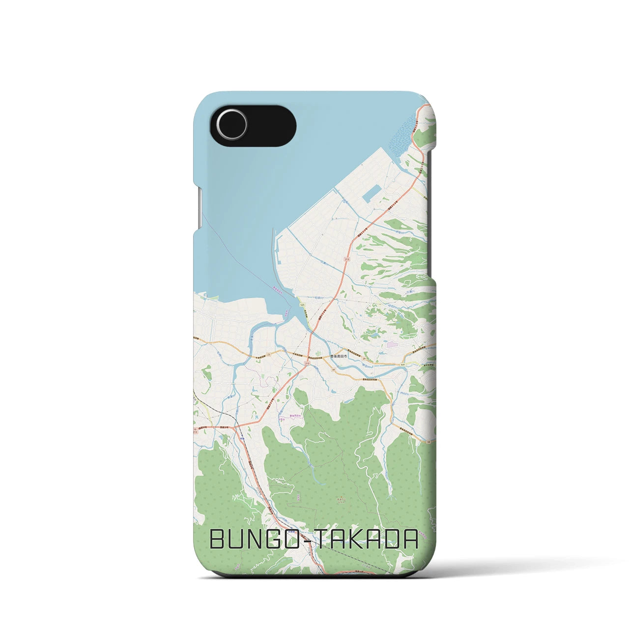 【豊後高田（大分県）】地図柄iPhoneケース（バックカバータイプ）