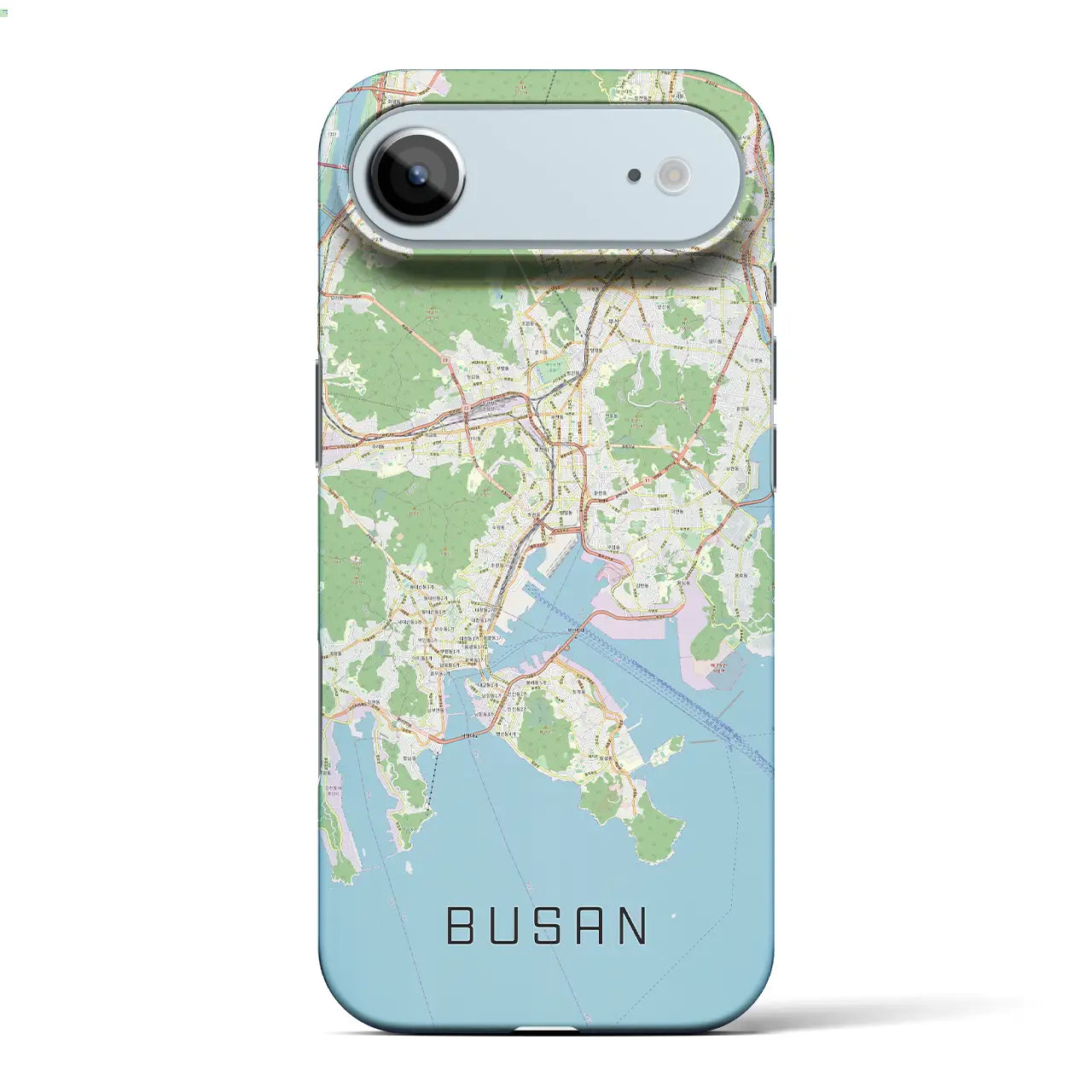 【釜山（韓国）】地図柄iPhoneケース（バックカバータイプ）