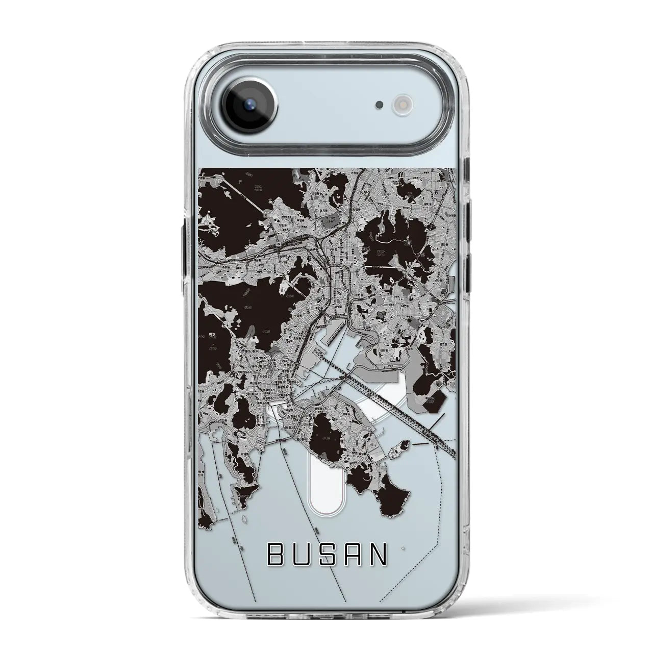 【釜山（韓国）】地図柄iPhoneケース（MagSafeタイプ）