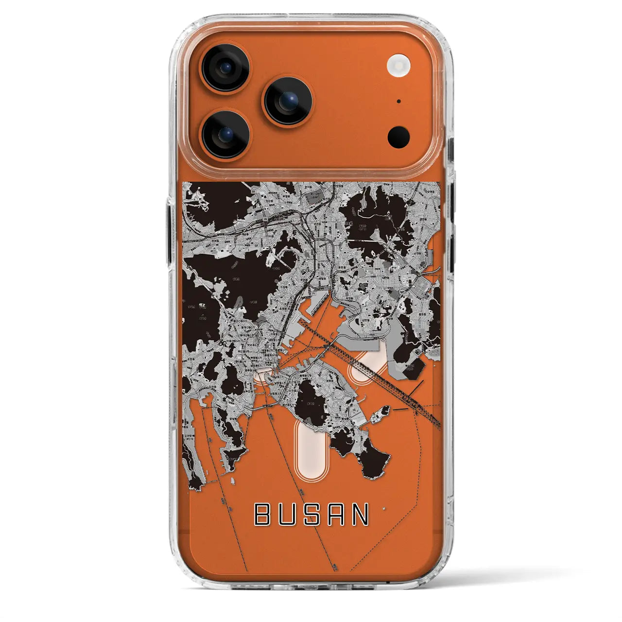 【釜山（韓国）】地図柄iPhoneケース（MagSafeタイプ）