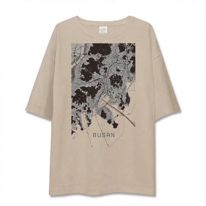 【釜山（韓国）】地図柄ビッグシルエットTシャツ