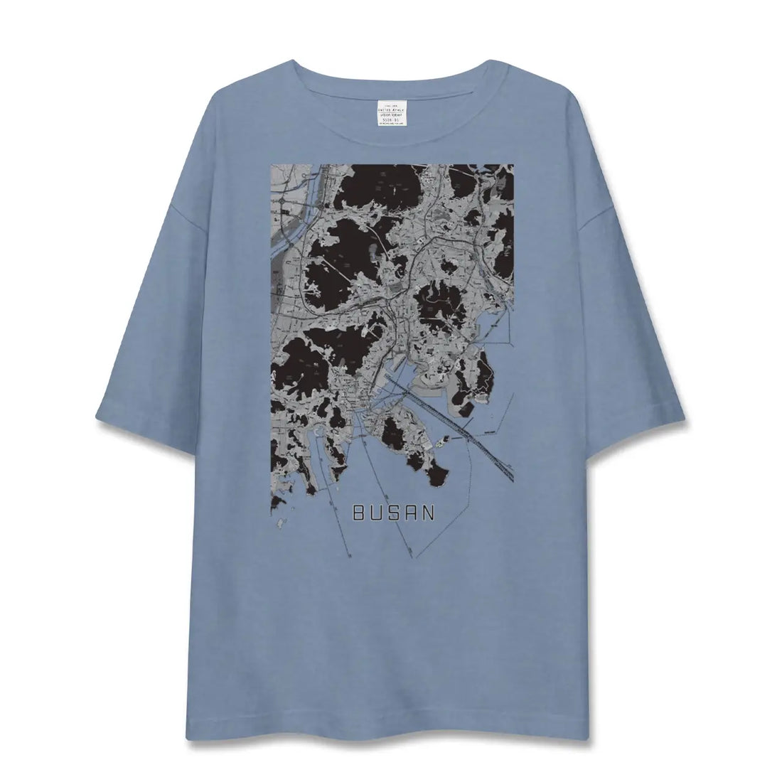 【釜山（韓国）】地図柄ビッグシルエットTシャツ