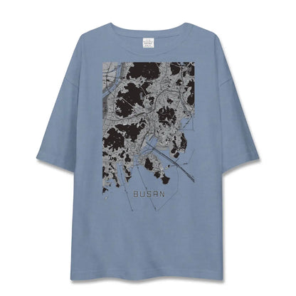 【釜山（韓国）】地図柄ビッグシルエットTシャツ