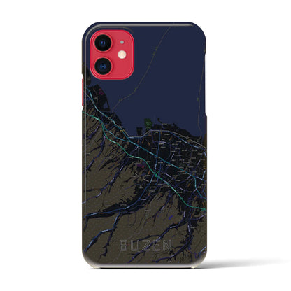 【豊前（福岡県）】地図柄iPhoneケース（バックカバータイプ）