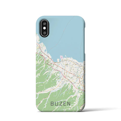 【豊前（福岡県）】地図柄iPhoneケース（バックカバータイプ）