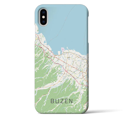 【豊前（福岡県）】地図柄iPhoneケース（バックカバータイプ）