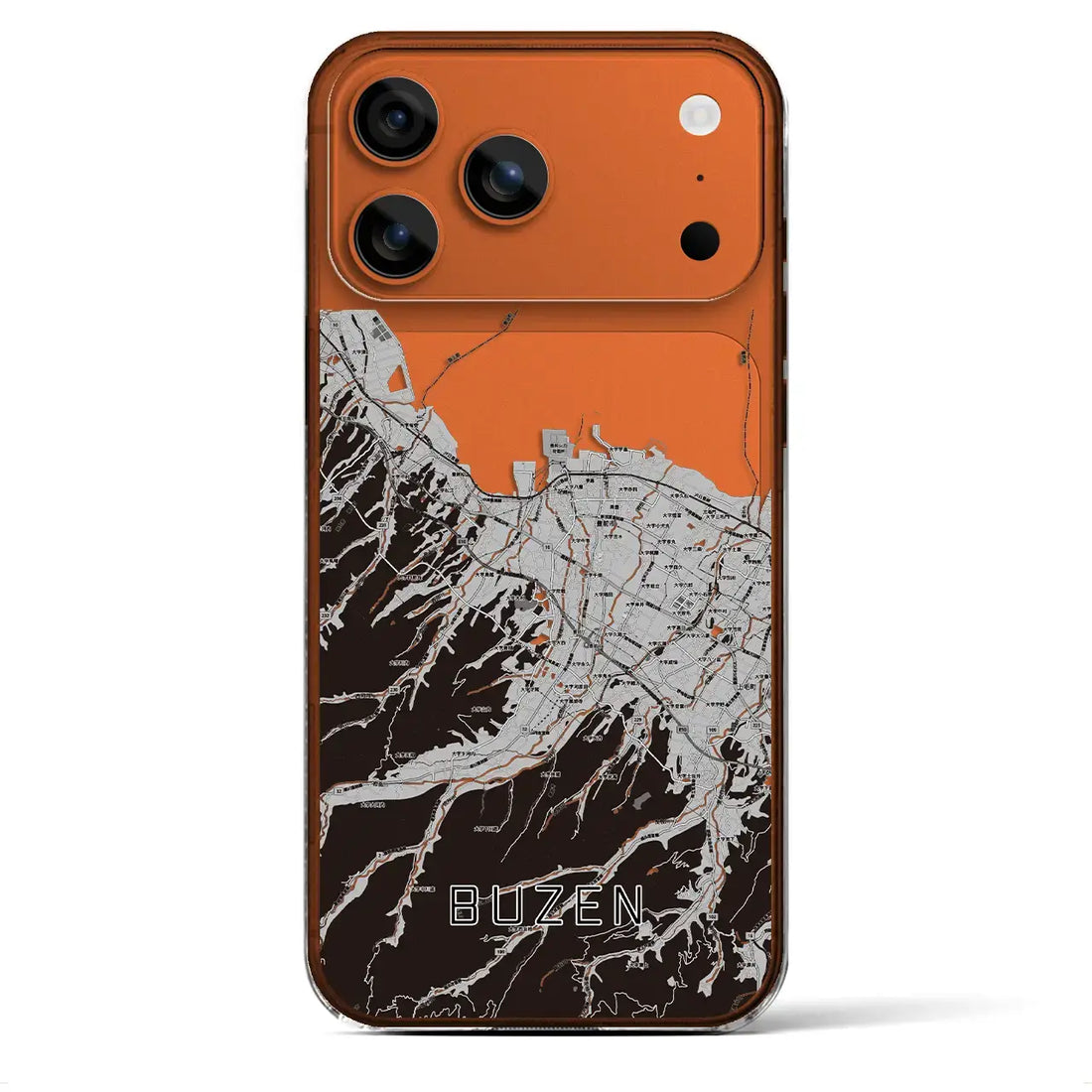 【豊前(福岡県)】地図柄iPhoneケース(クリアタイプ)モノトーン・iPhone 17 Pro Max 用