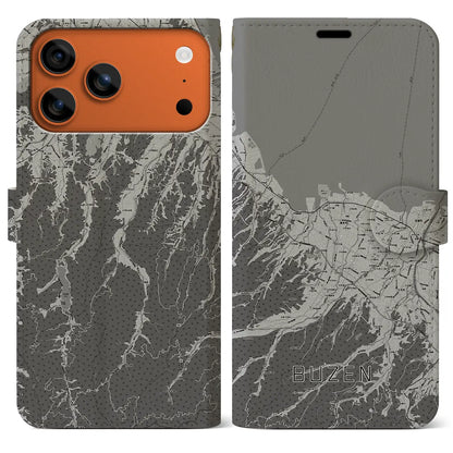 【豊前（福岡県）】地図柄iPhoneケース（手帳タイプ）