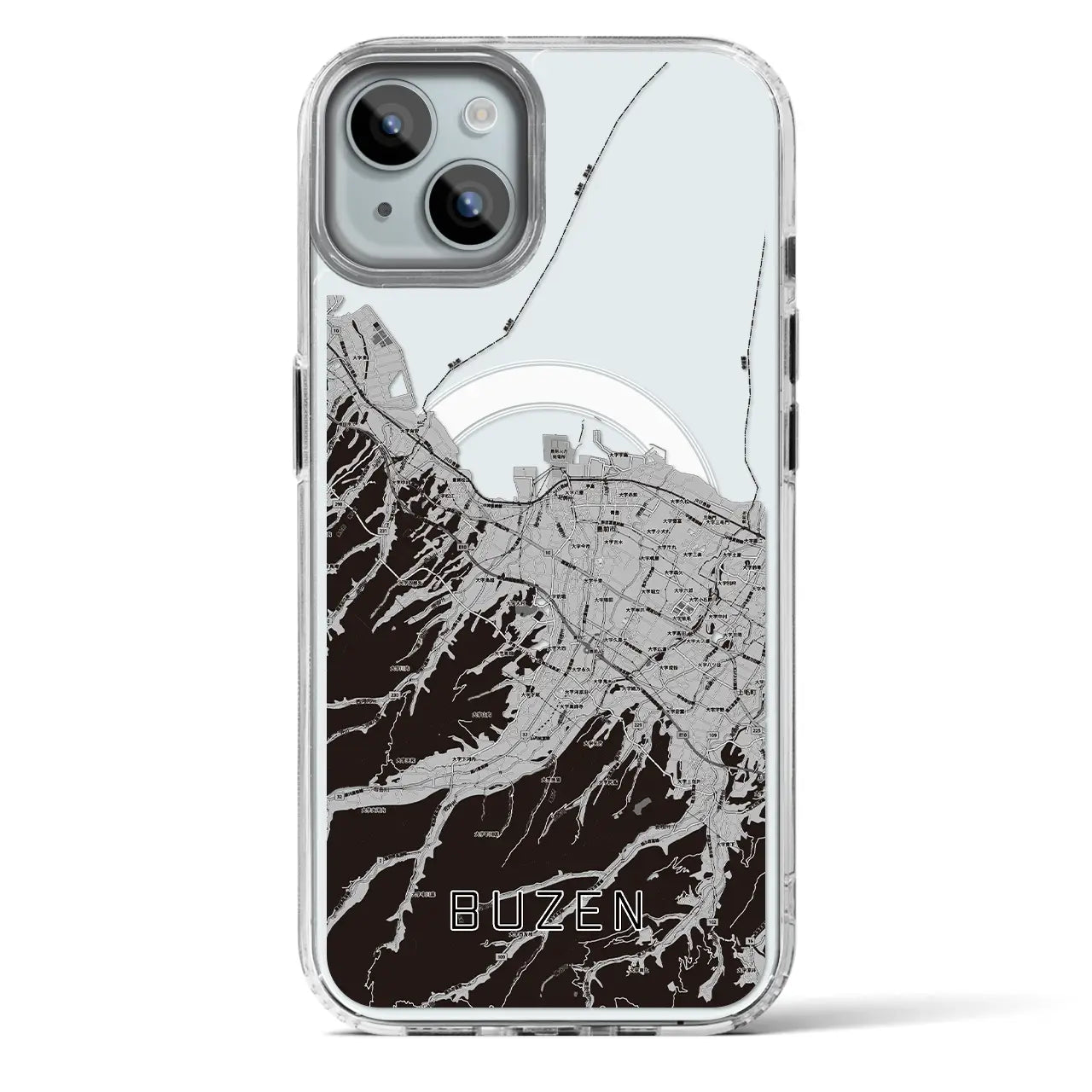 【豊前（福岡県）】地図柄iPhoneケース（MagSafeタイプ）