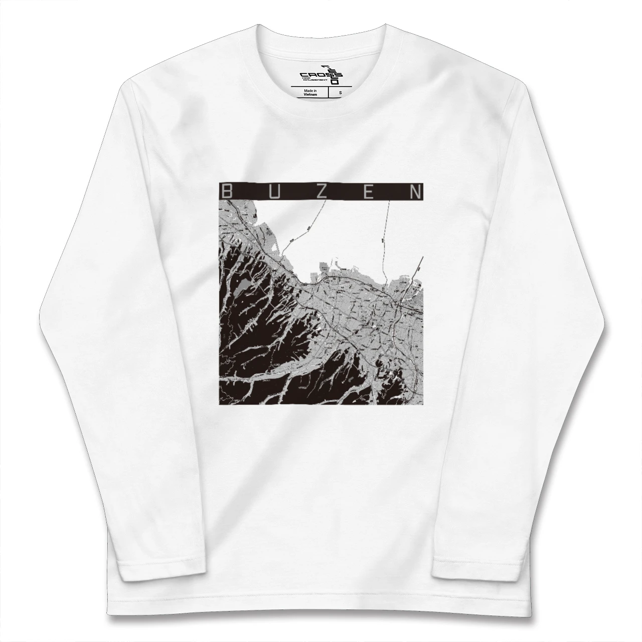 【豊前（福岡県）】地図柄ロングスリーブTシャツ