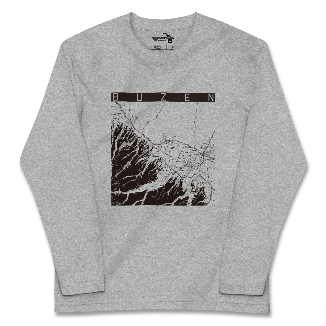 【豊前（福岡県）】地図柄ロングスリーブTシャツ