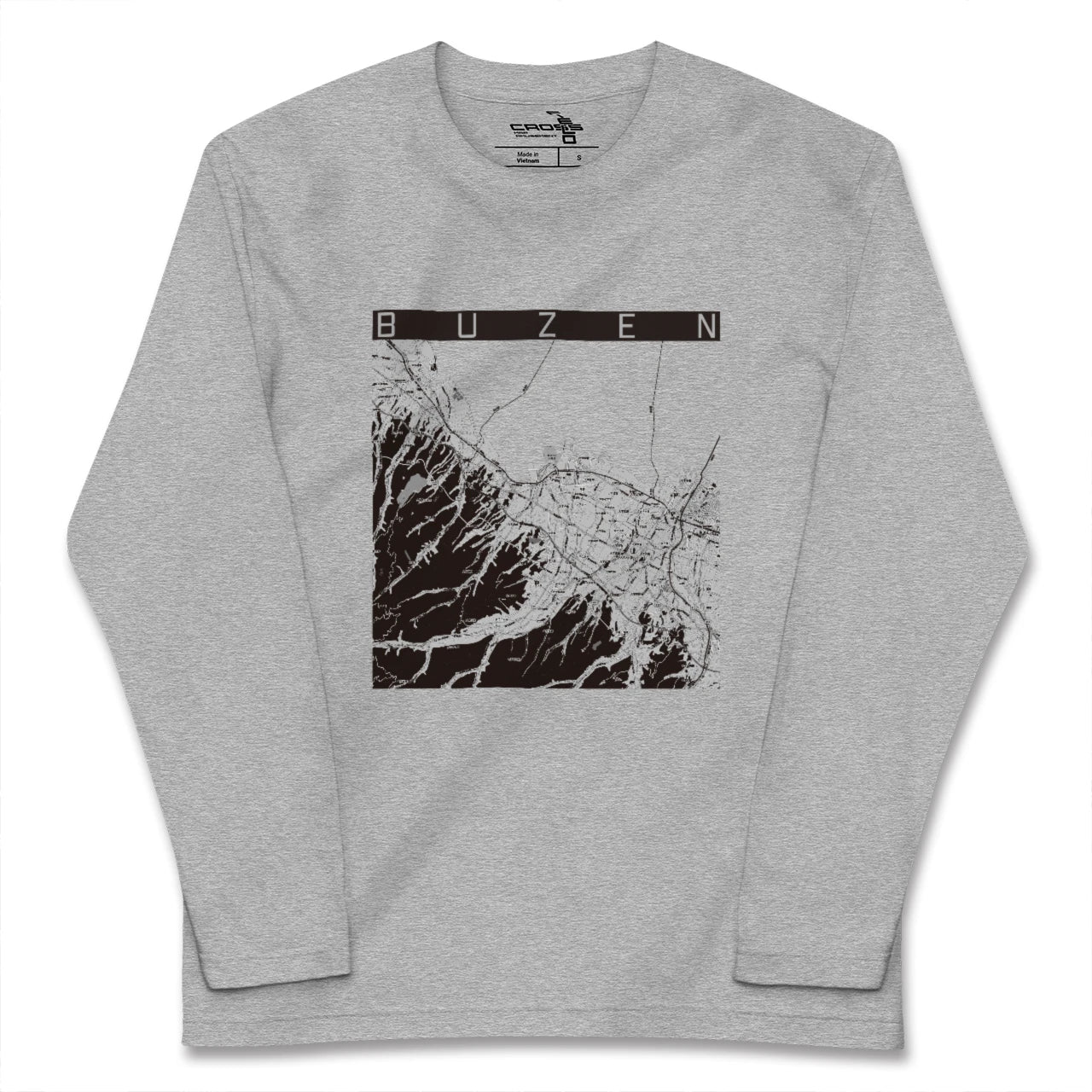 【豊前（福岡県）】地図柄ロングスリーブTシャツ