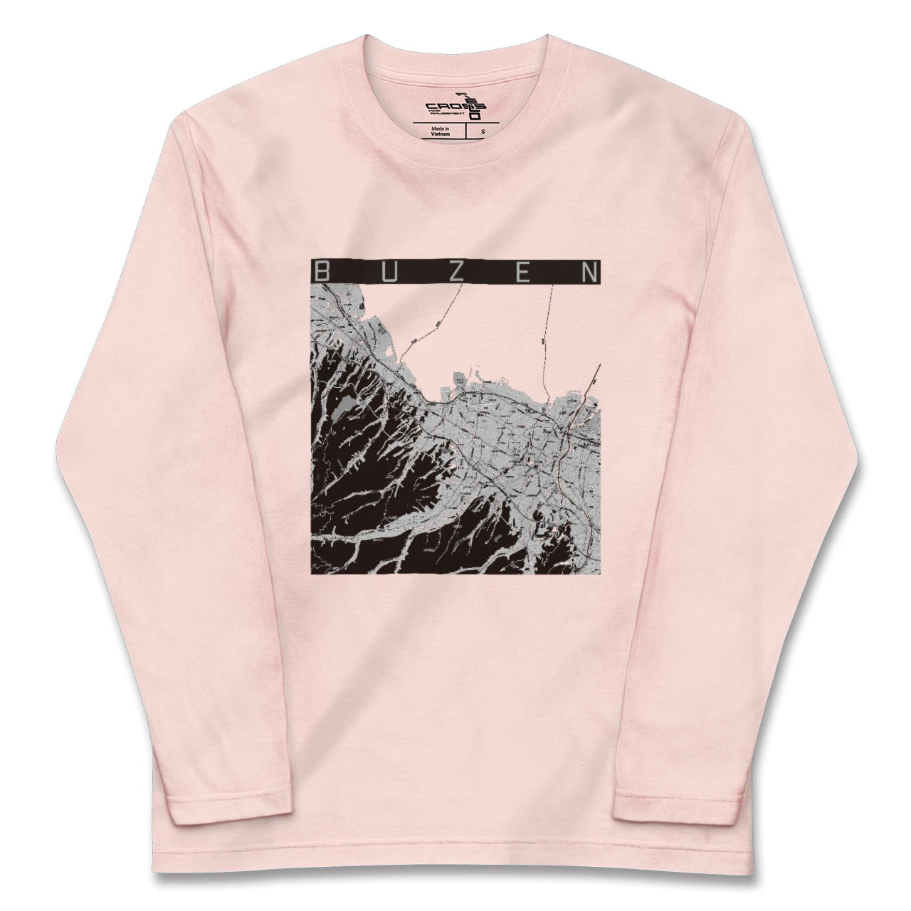 【豊前（福岡県）】地図柄ロングスリーブTシャツ