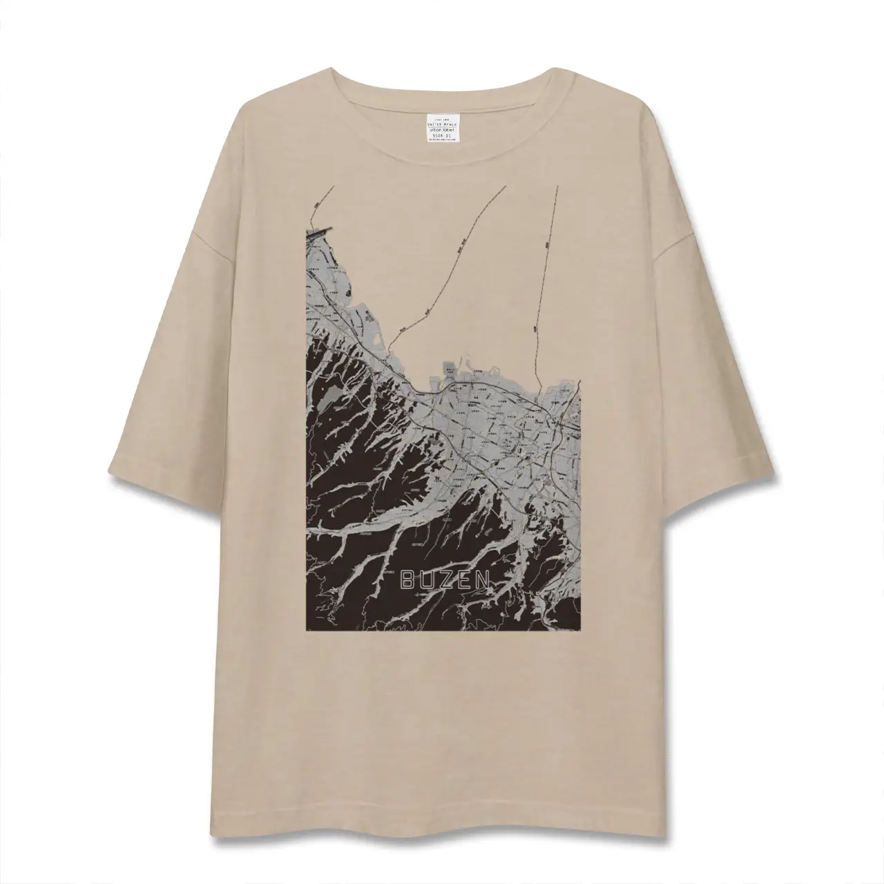 【豊前（福岡県）】地図柄ビッグシルエットTシャツ