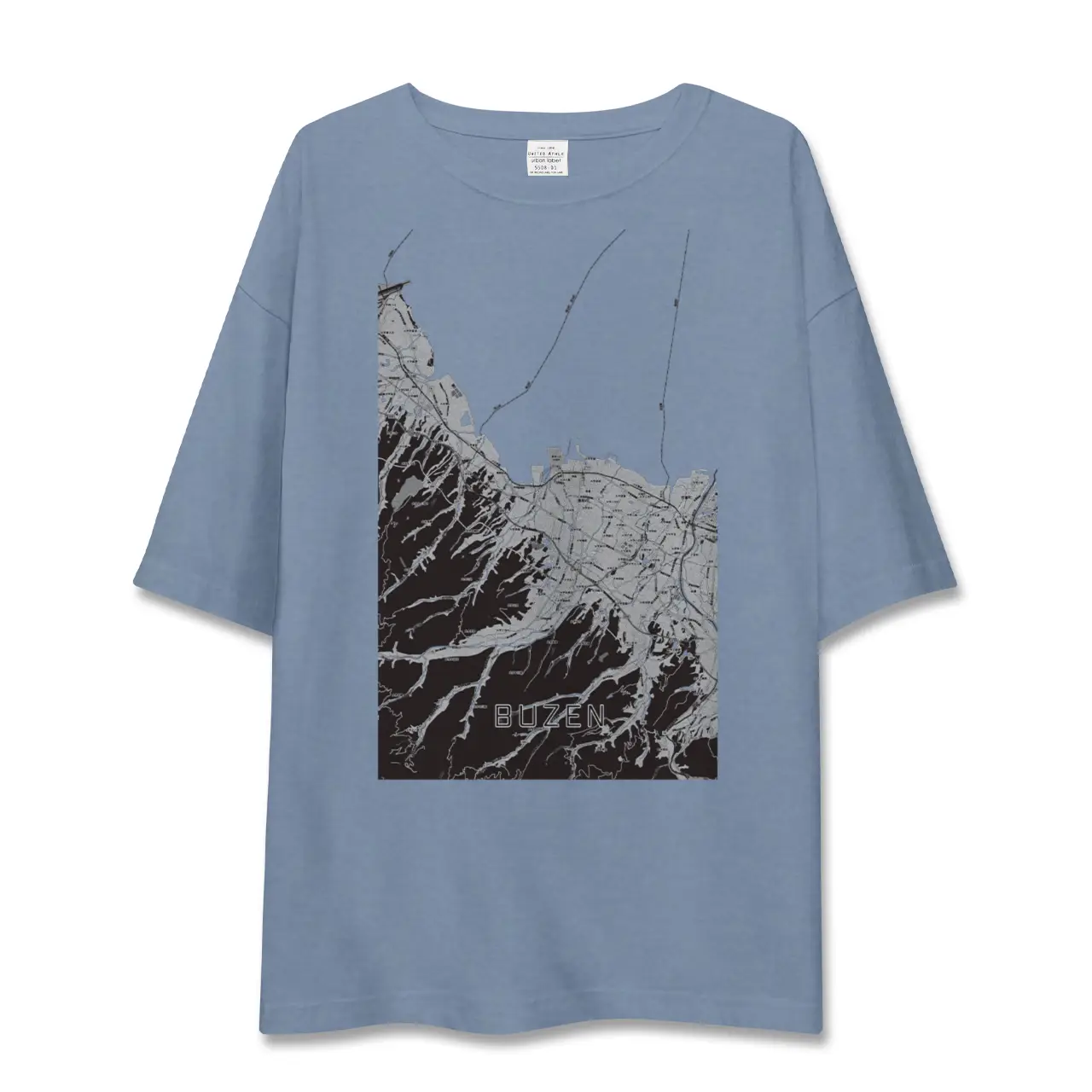 【豊前（福岡県）】地図柄ビッグシルエットTシャツ