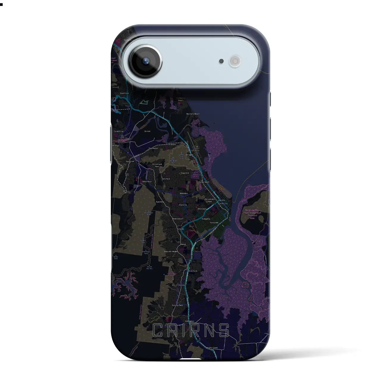 【ケアンズ（オーストラリア）】地図柄iPhoneケース（バックカバータイプ）