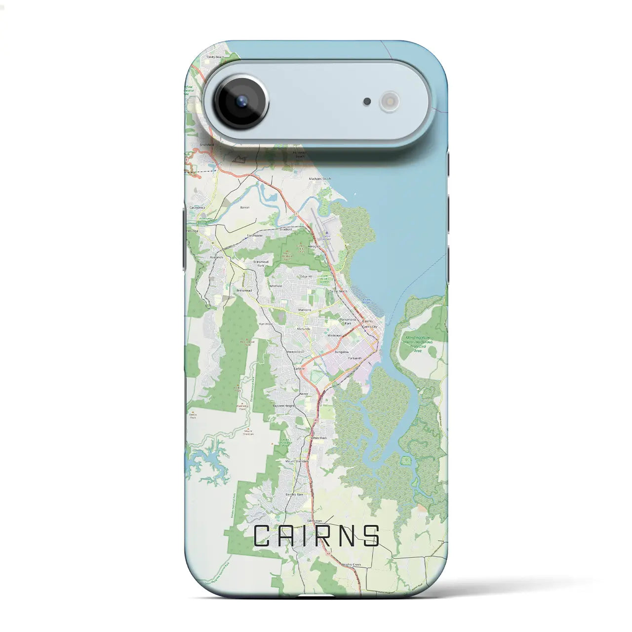 【ケアンズ（オーストラリア）】地図柄iPhoneケース（バックカバータイプ）