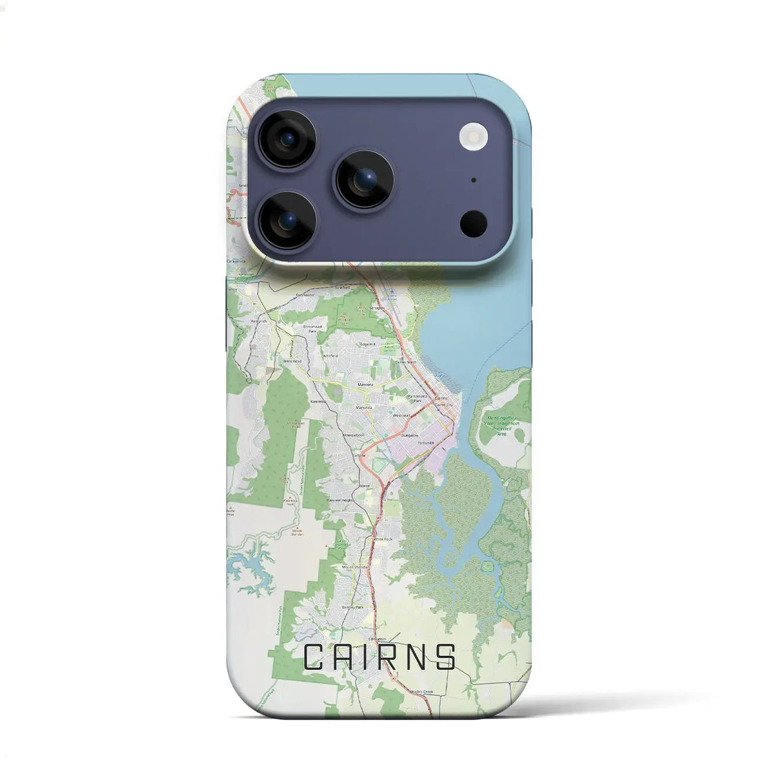 【ケアンズ（オーストラリア）】地図柄iPhoneケース（バックカバータイプ）ナチュラル・iPhone 17 Pro Max 用