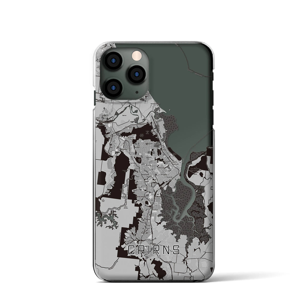 【ケアンズ（オーストラリア）】地図柄iPhoneケース（クリアタイプ）