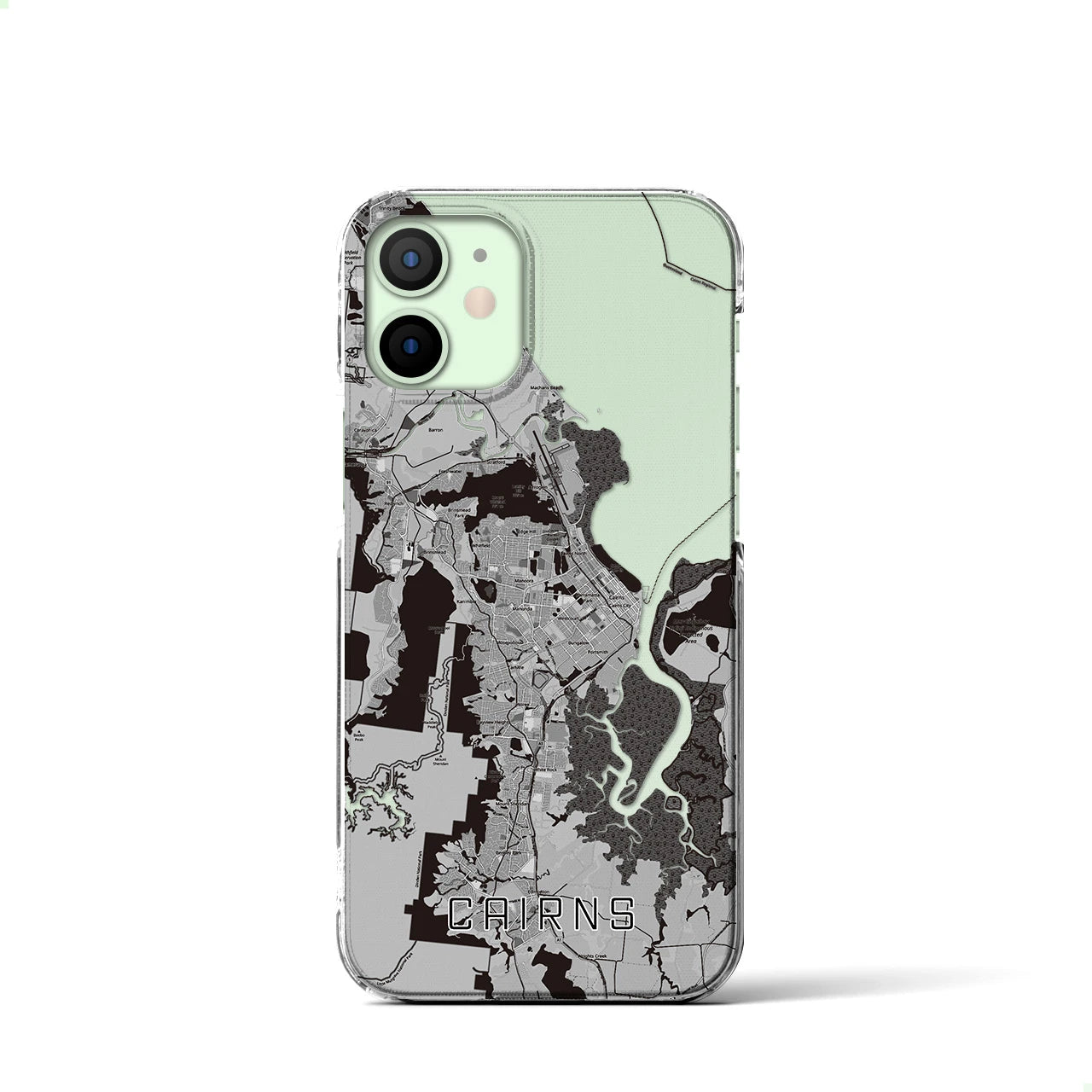 【ケアンズ（オーストラリア）】地図柄iPhoneケース（クリアタイプ）