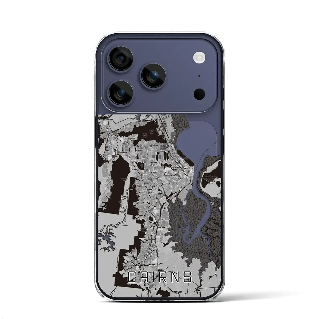 【ケアンズ（オーストラリア）】地図柄iPhoneケース（クリアタイプ）