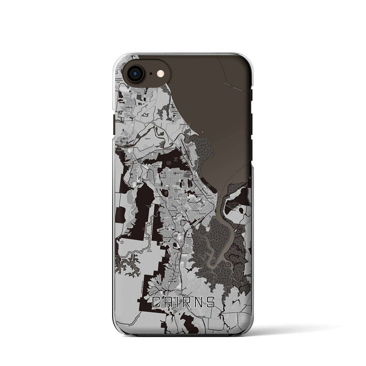 【ケアンズ（オーストラリア）】地図柄iPhoneケース（クリアタイプ）