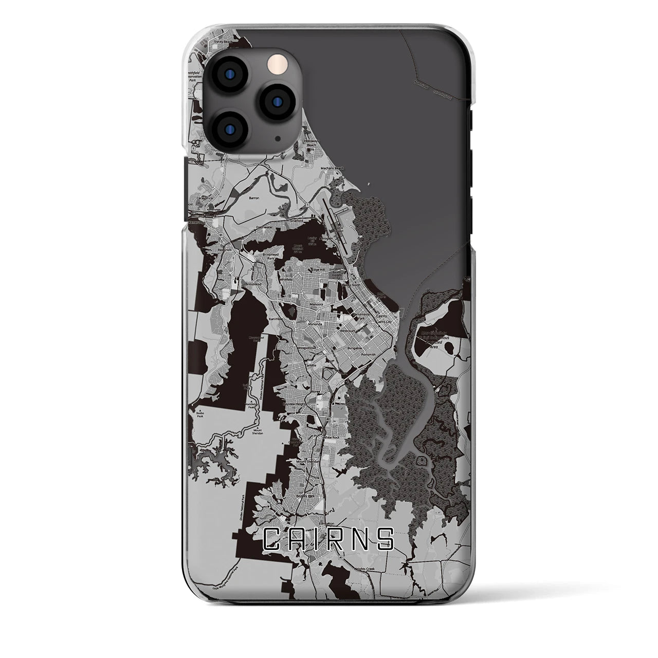 【ケアンズ（オーストラリア）】地図柄iPhoneケース（クリアタイプ）