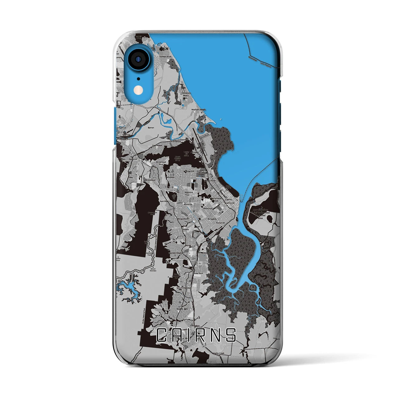 【ケアンズ（オーストラリア）】地図柄iPhoneケース（クリアタイプ）