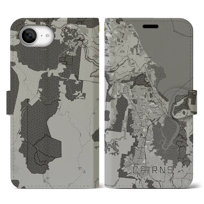 【ケアンズ（オーストラリア）】地図柄iPhoneケース（手帳タイプ）