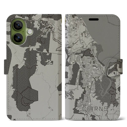 【ケアンズ（オーストラリア）】地図柄iPhoneケース（手帳タイプ）