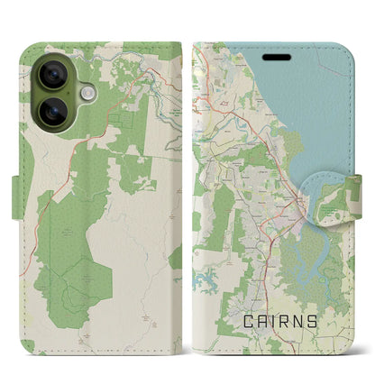 【ケアンズ（オーストラリア）】地図柄iPhoneケース（手帳タイプ）