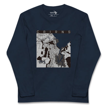 【ケアンズ（オーストラリア）】地図柄ロングスリーブTシャツ