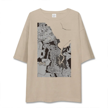 【ケアンズ（オーストラリア）】地図柄ビッグシルエットTシャツ