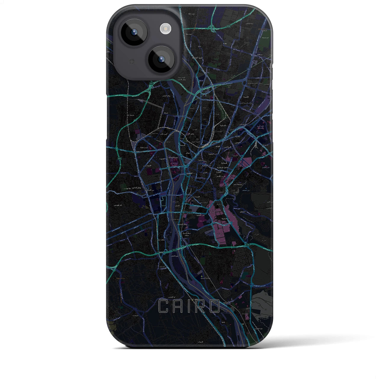 【カイロ（エジプト）】地図柄iPhoneケース（バックカバータイプ）