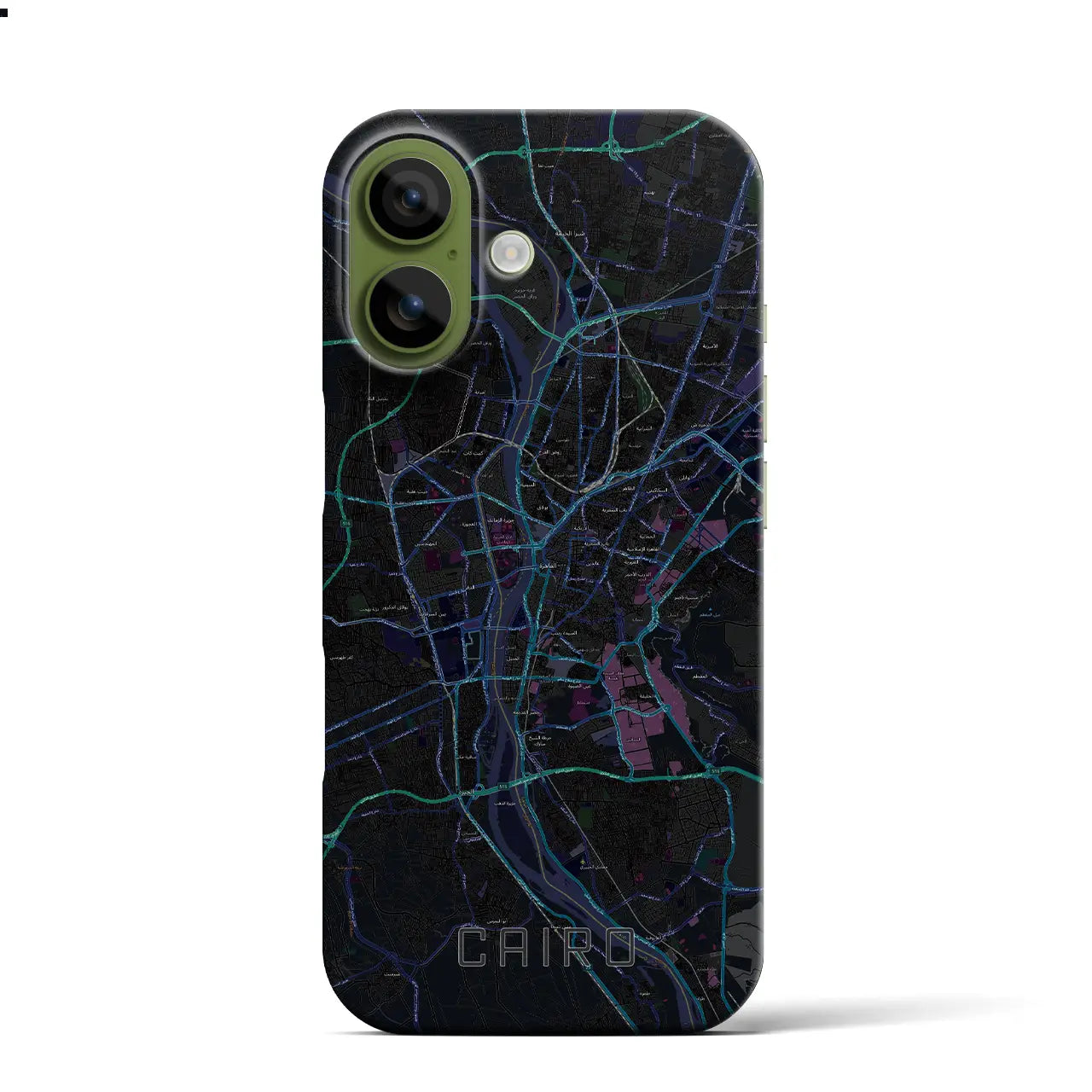 【カイロ（エジプト）】地図柄iPhoneケース（バックカバータイプ）