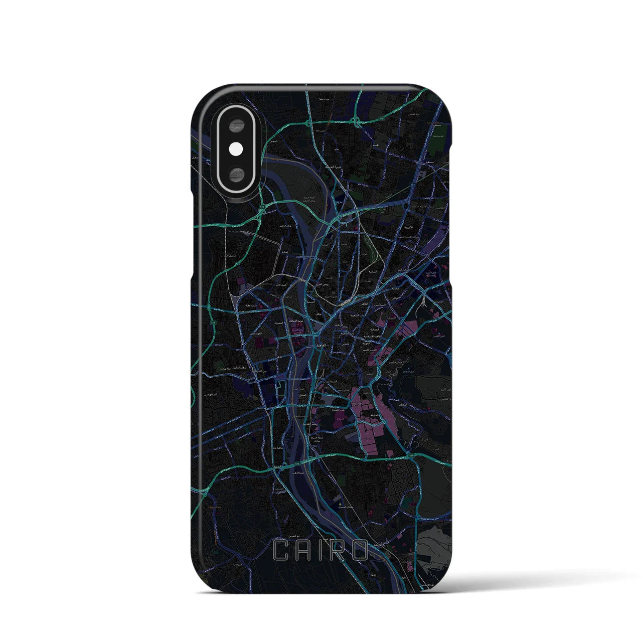 【カイロ（エジプト）】地図柄iPhoneケース（バックカバータイプ）