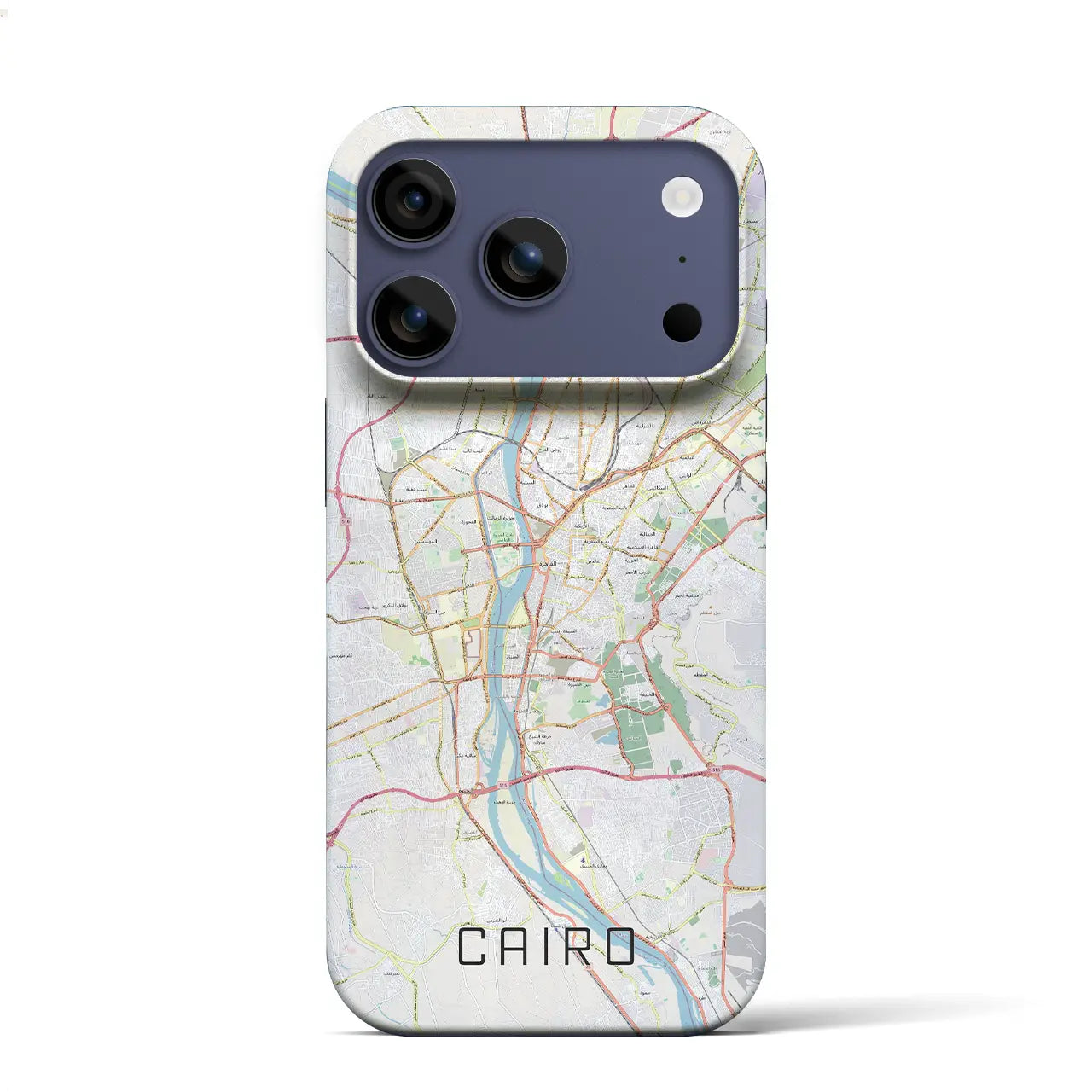 【カイロ（エジプト）】地図柄iPhoneケース（バックカバータイプ）