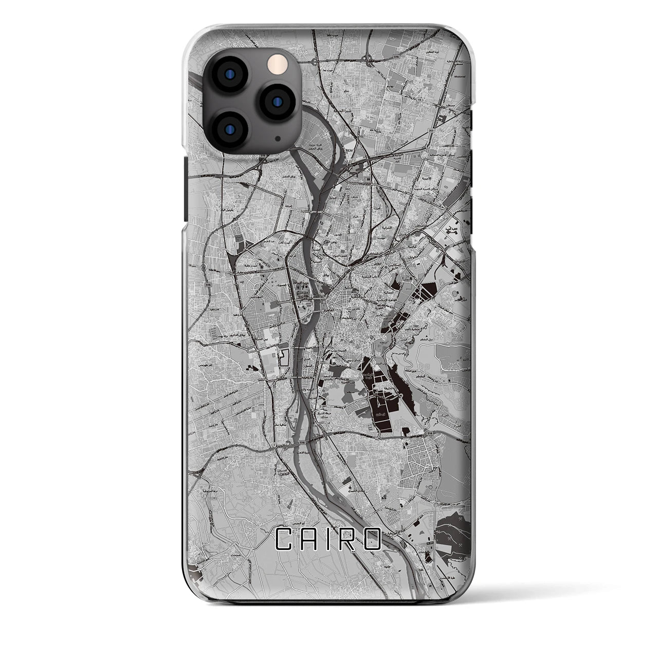 【カイロ（エジプト）】地図柄iPhoneケース（クリアタイプ）