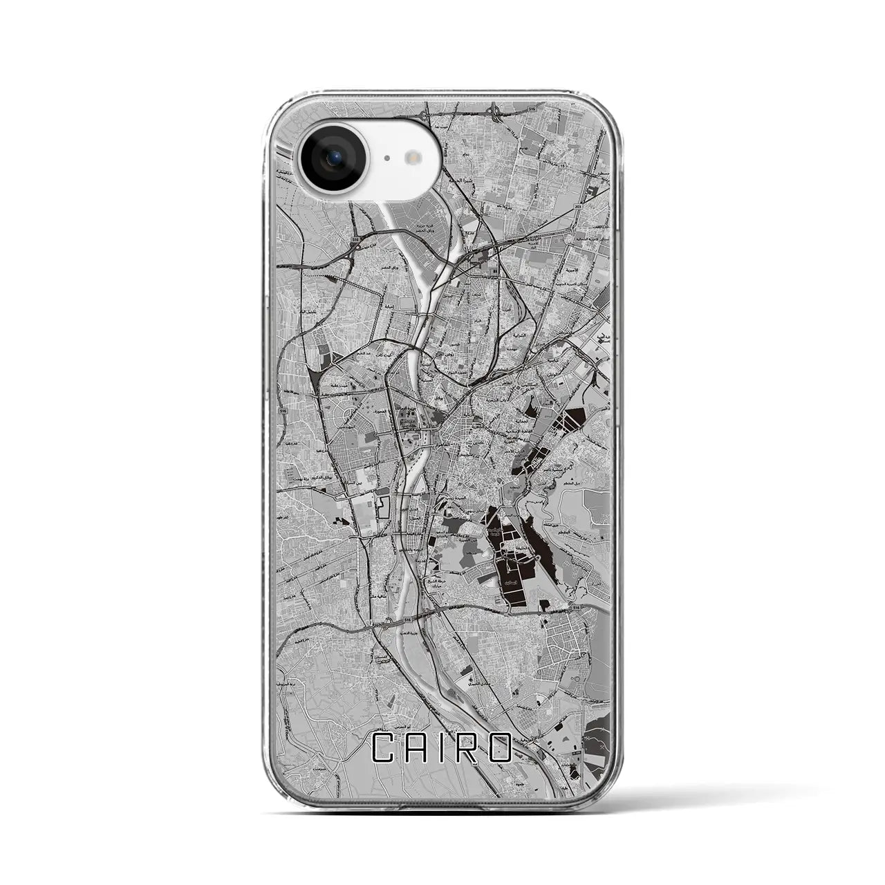 【カイロ（エジプト）】地図柄iPhoneケース（クリアタイプ）