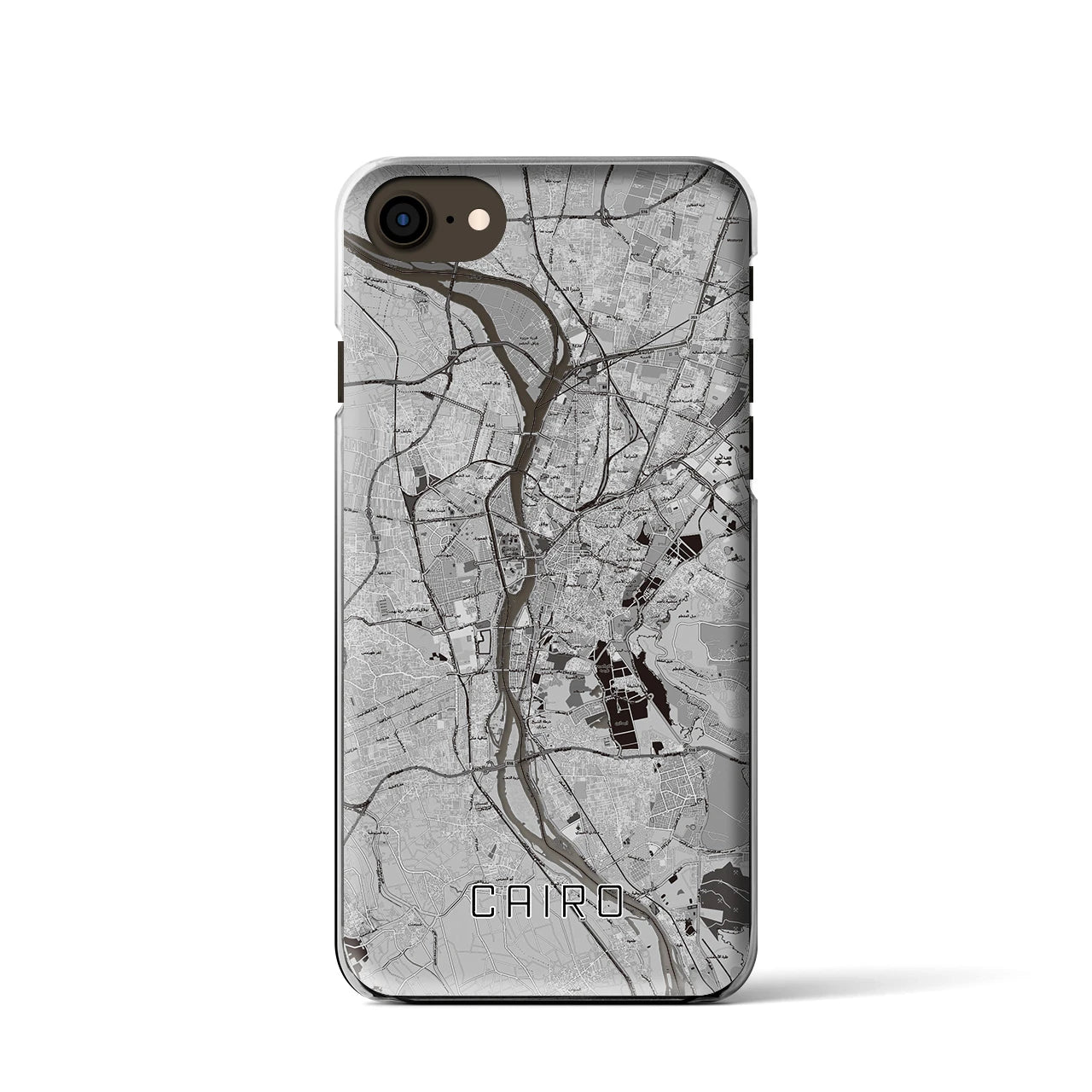 【カイロ（エジプト）】地図柄iPhoneケース（クリアタイプ）