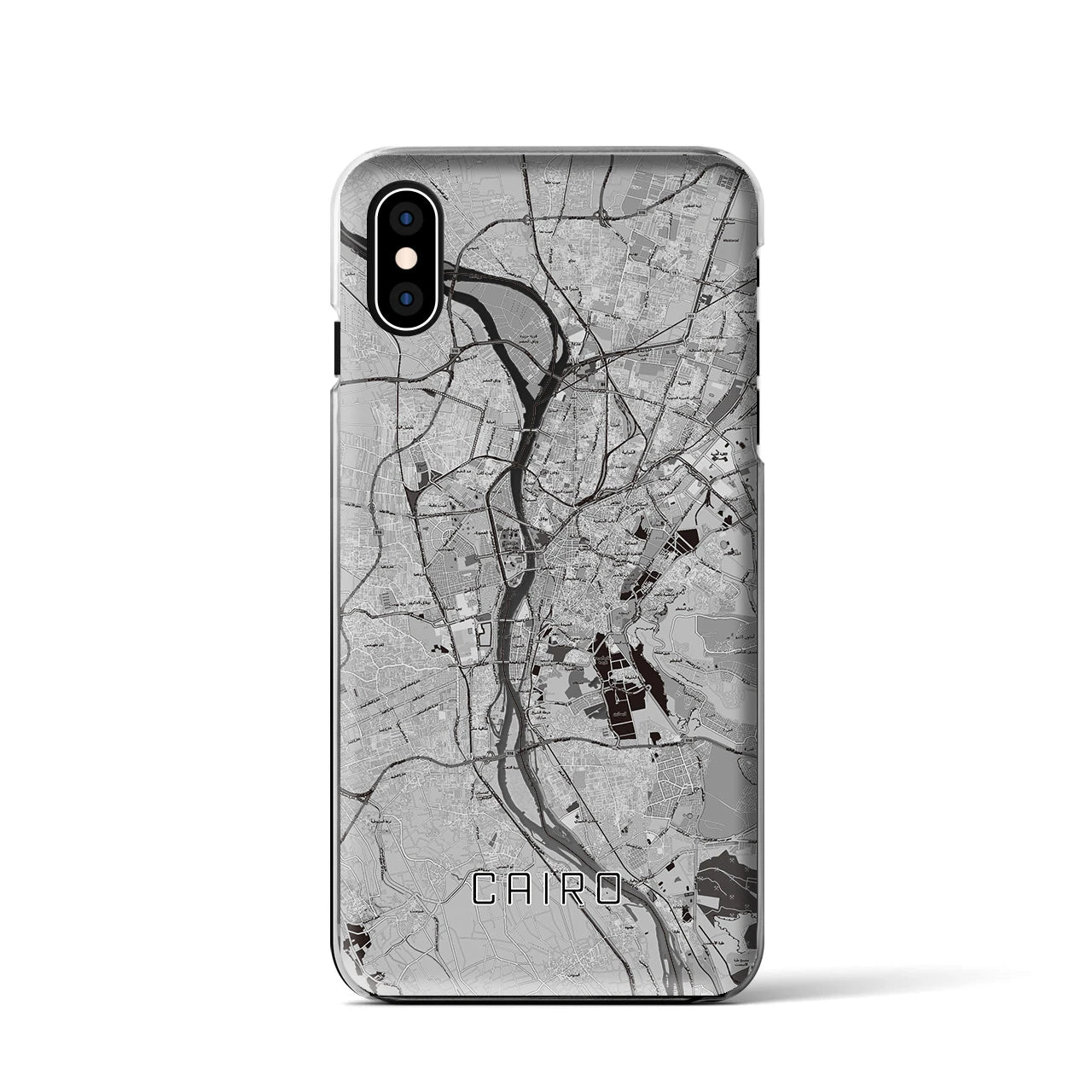 【カイロ（エジプト）】地図柄iPhoneケース（クリアタイプ）