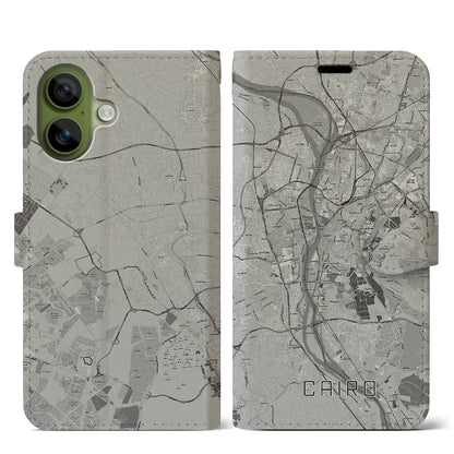 【カイロ（エジプト）】地図柄iPhoneケース（手帳タイプ）