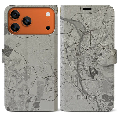 【カイロ（エジプト）】地図柄iPhoneケース（手帳タイプ）