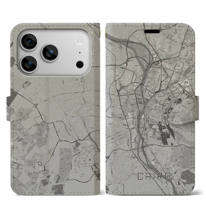 【カイロ（エジプト）】地図柄iPhoneケース（手帳タイプ）